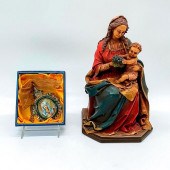 2PC VINTAGE RELIGIOUS VIRGIN M