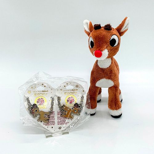 2PC VINTAGE RUDOLPH STUFFED