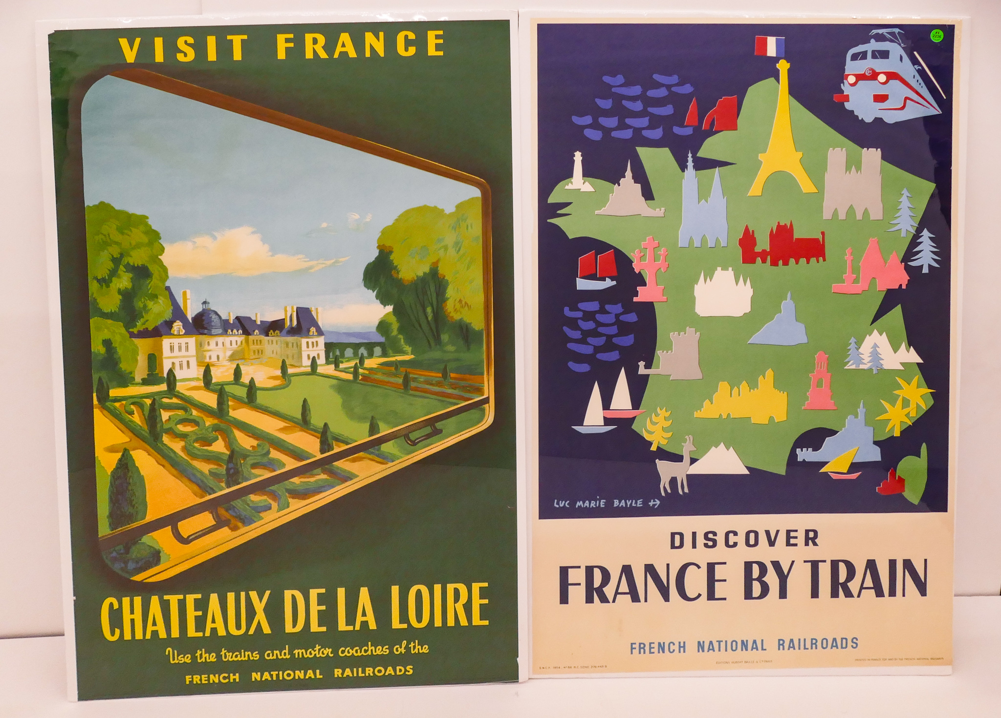2pc Vintage Travel Posters