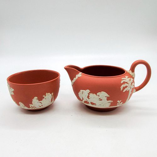 2PC VINTAGE WEDGWOOD TERRACOTTA