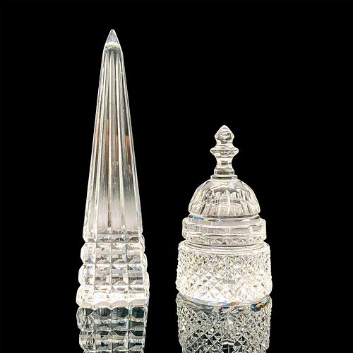 2PC WATERFORD CRYSTAL FIGURINES,