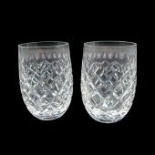 2PC WATERFORD CRYSTAL FLAT TUM