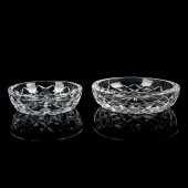 2PC WATERFORD CRYSTAL PIN DISH