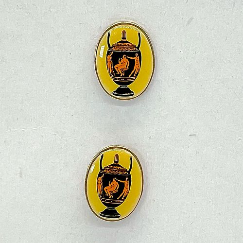 2PC WEDGWOOD LAPEL PIN AND