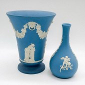 2PC WEDGWOOD PALE BLUE JASPERW