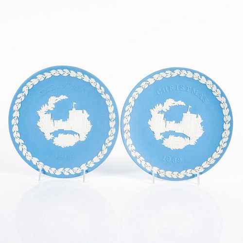 2PC WEDGWOOD PALE BLUE