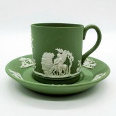 2PC WEDGWOOD SAGE GREEN JASPER