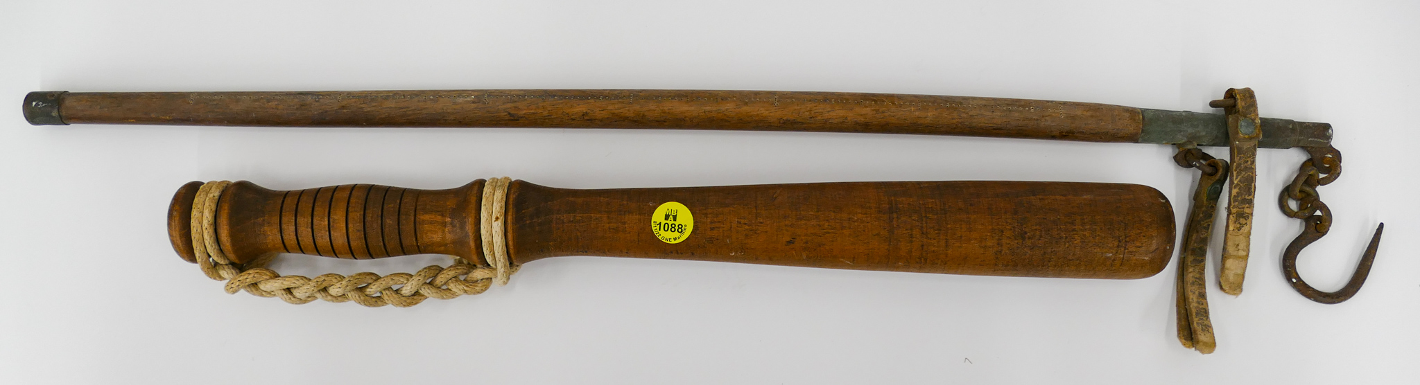 2pc Wood Fishing Implements