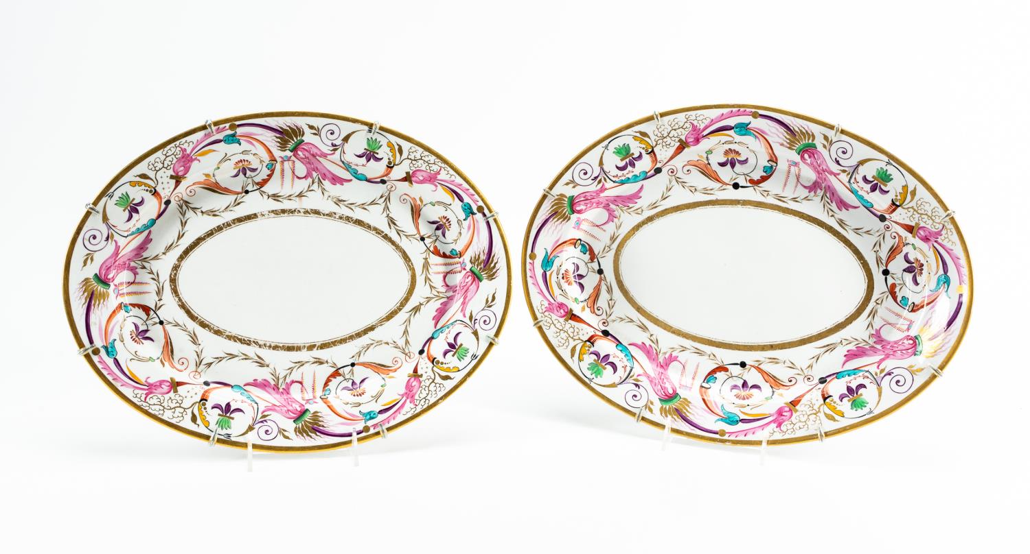2PC WORCESTER OVAL PINK SCROLL