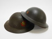 2PC WWI BRODIE HELMETS Europe,