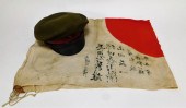 2PC WWII JAPANESE MILITARY HAT