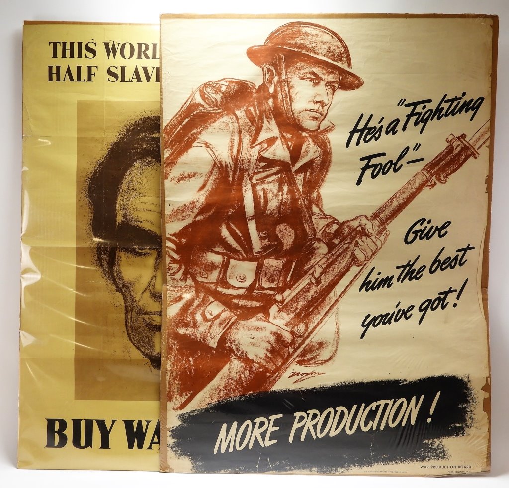2PC WWII WAR BONDS & PRODUCTION