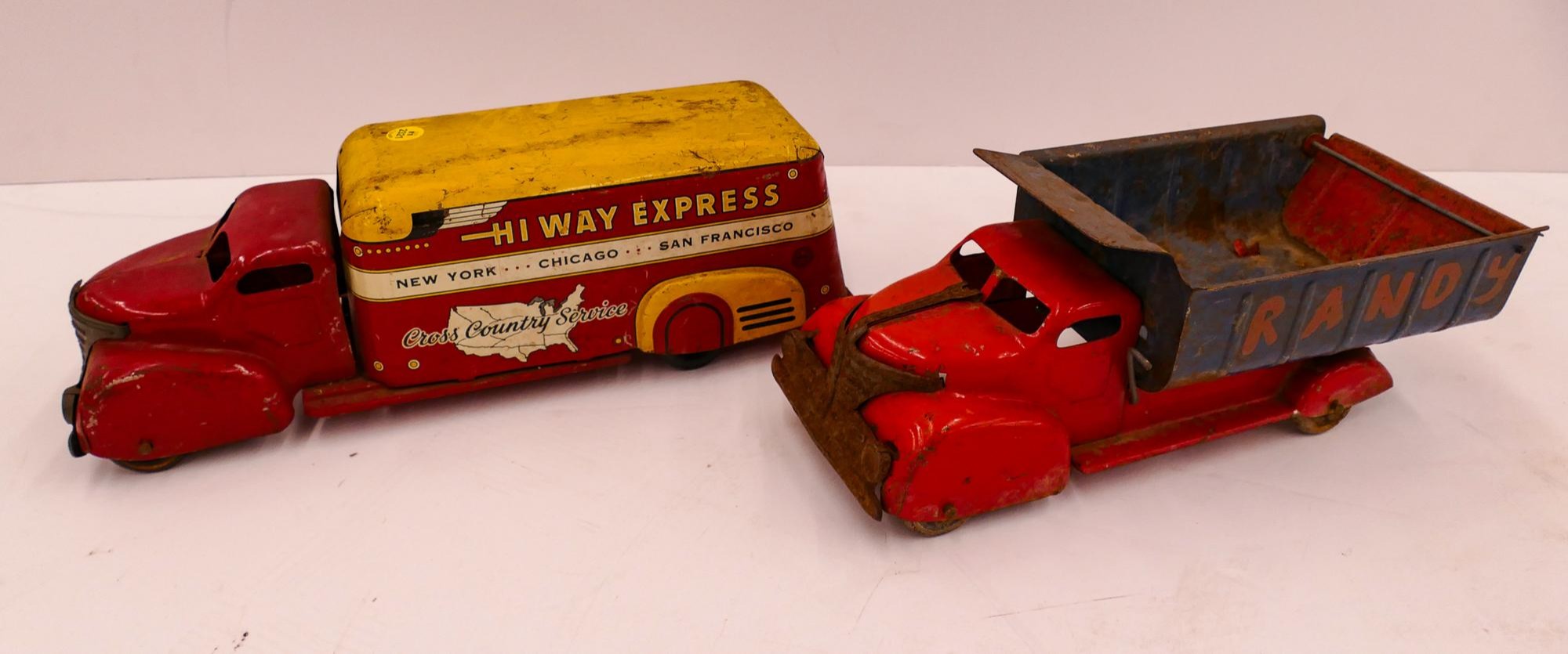 2pc Wyandotte Pressed Steel Trucks-