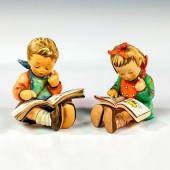 2PCGOEBEL HUMMEL PORCELAIN FIG