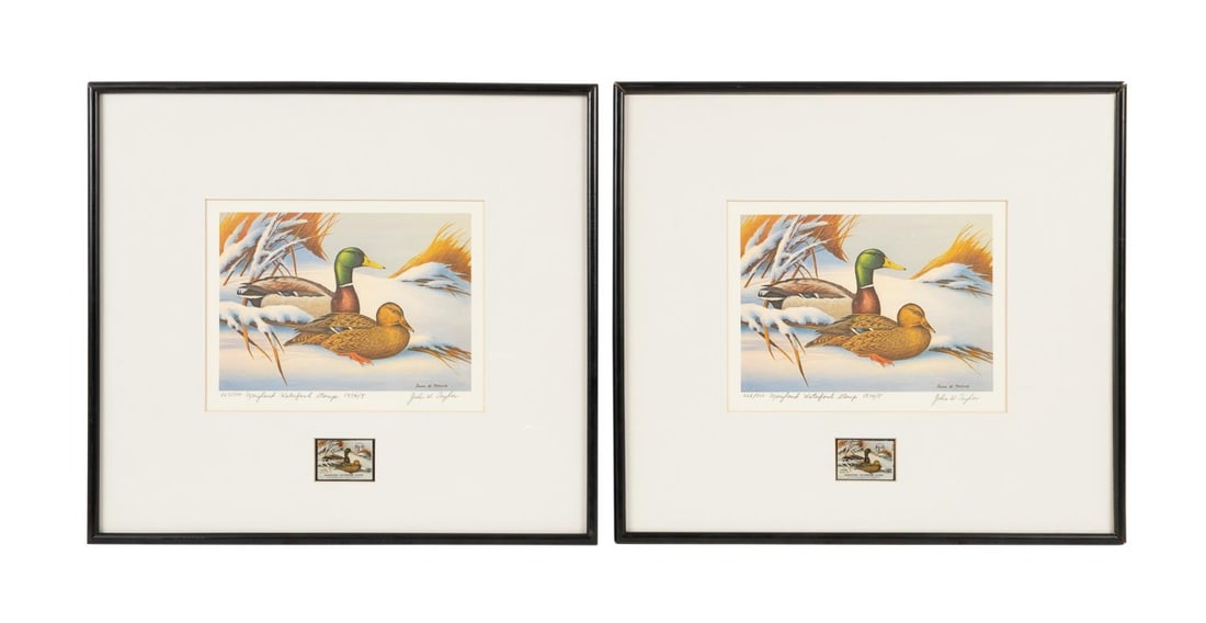 2PCS 1974 MARYLAND STATE DUCK STAMP