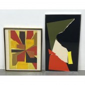 2pcs Abstract Modern Art. JEAN