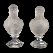 2PCS BACCARAT SCULPTURES BUST