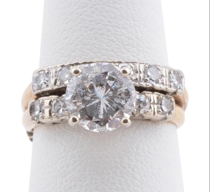 2PCS DIAMOND & 14K ENGAGEMENT &