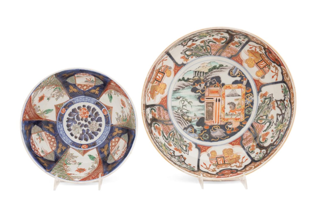 2PCS JAPANESE IMARI DECORATED