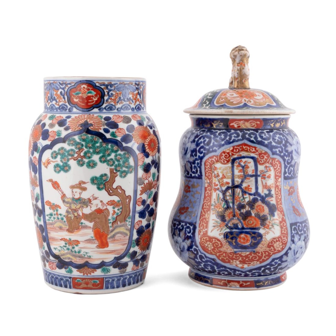 2PCS JAPANESE IMARI DECORATED