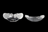 2PCS LALIQUE FROSTED GLASS CIG