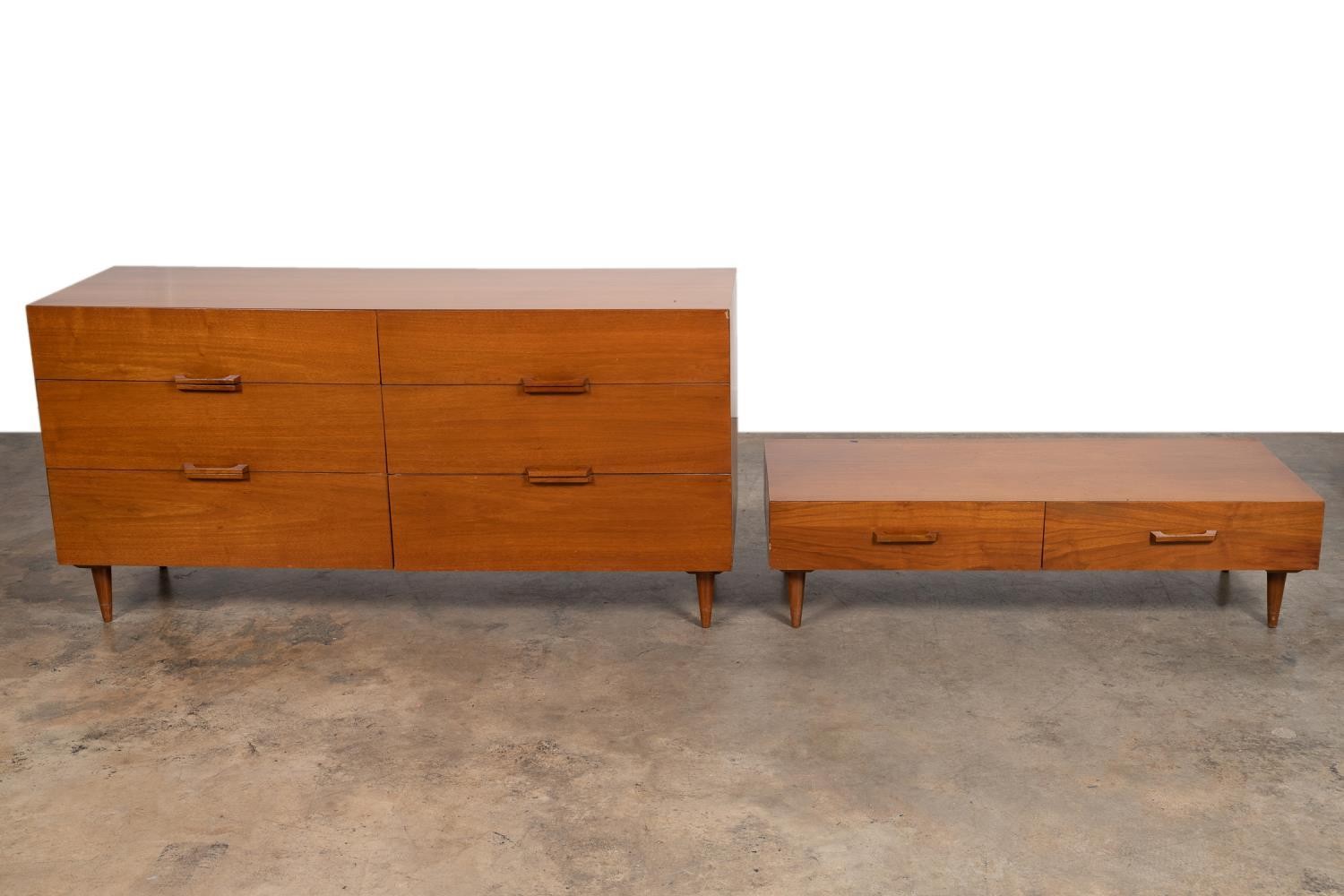 2PCS MID-CENTURY MODERN, CHEST &