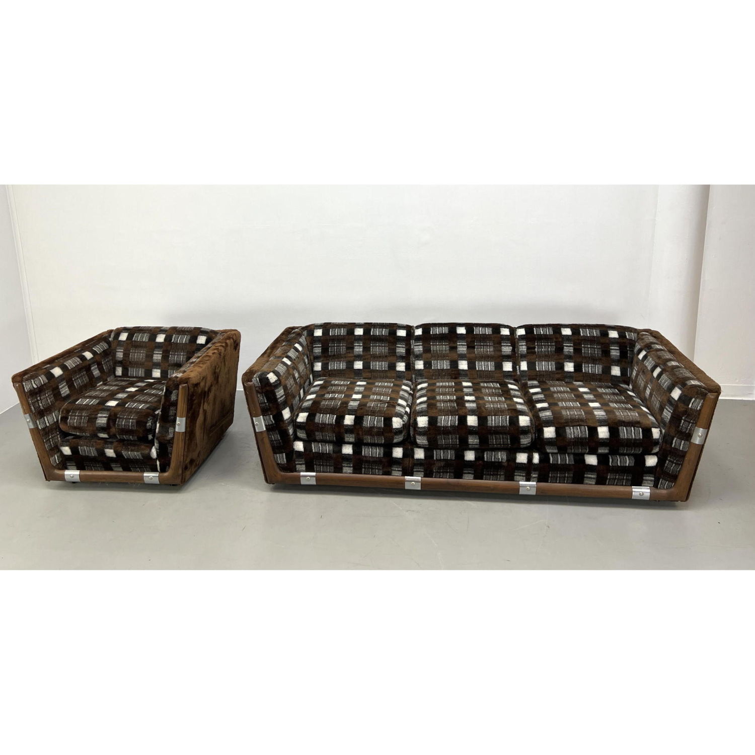 2pcs Mid Century Modern Flush