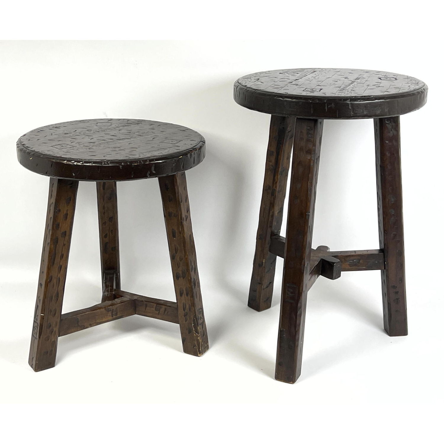 2pcs OUTLOOK Three Legged Stools.