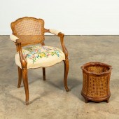 2PCS, ROCOCO-STYLE ARM CHIAR &