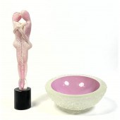 2pcs Signed Italian Glass. GIU