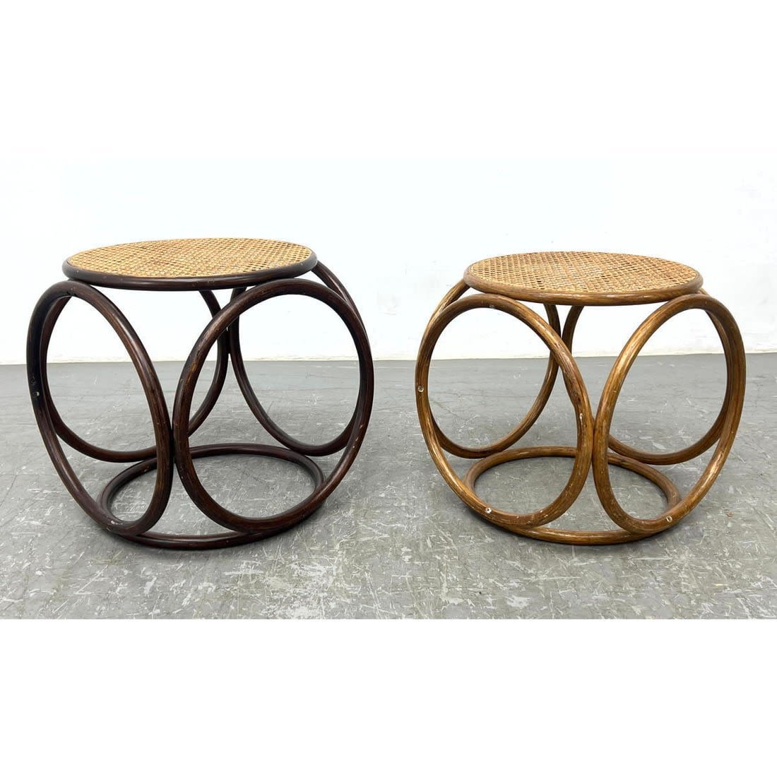 2pcs Thonet Style Bentwood and Cane