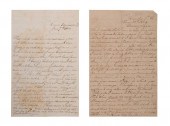 2PCS US CIVIL WAR LOVE LETTERS