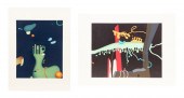 2PCS Y. GINZBURG SERIGRAPHS, F