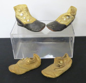 2PR 19TH CENTURY LEATHER INFAN
