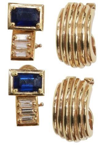(2PR) ESTATE 14KT GOLD & SAPPHIRE