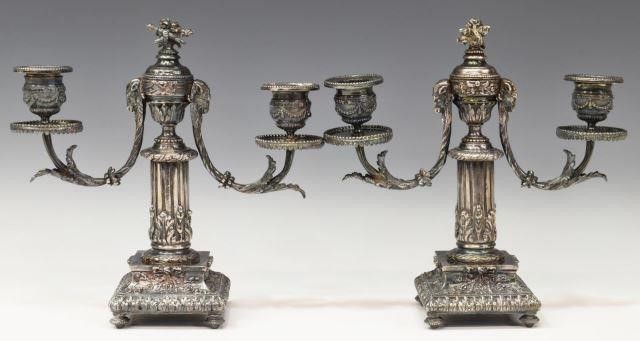 2)SILVER PLATE LOUIS XVI STYLE