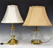 (2)WATERFORD CRYSTAL TABLE LAM