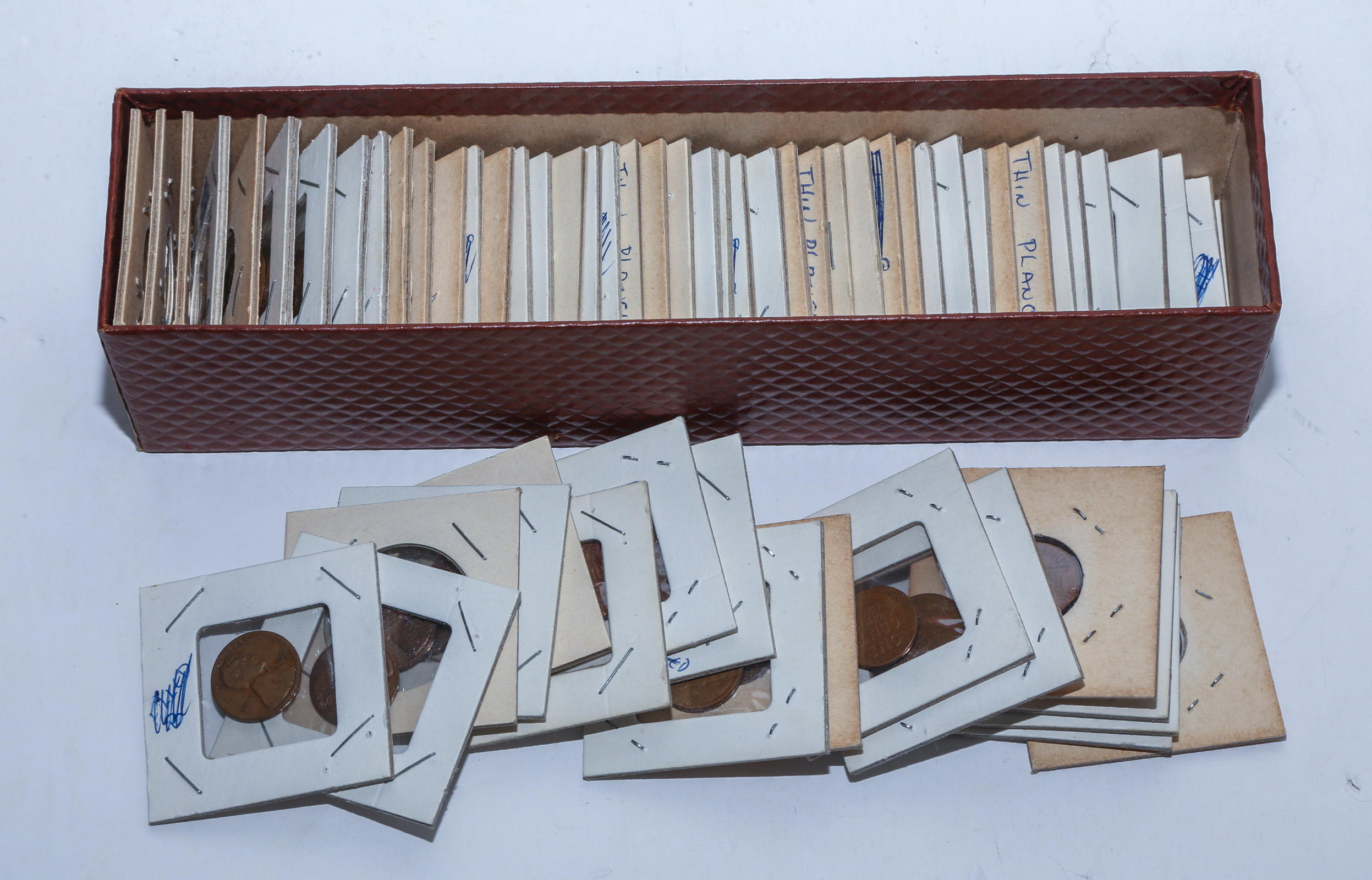 2X2 COIN BOX WITH 59 COINS Mainly