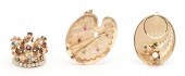3 14K GOLD & GEMSTONE PENDANTS