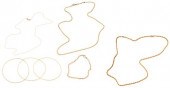3 14K GOLD NECKLACES & 4 14K G