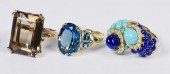3 14K LADIES FASHION RINGS1st