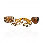(3) 14K Leopard Slide and Tige