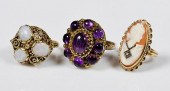 3 14K VINTAGE LADIES RINGS1st
