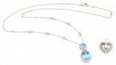 3 14K WHITE GOLD JEWELRY ITEMS