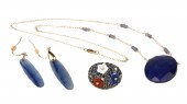 (3) 14K yellow gold necklace,