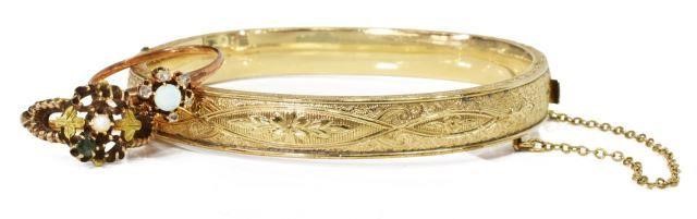 (3) 14KT GOLD RINGS & 10KT GOLD