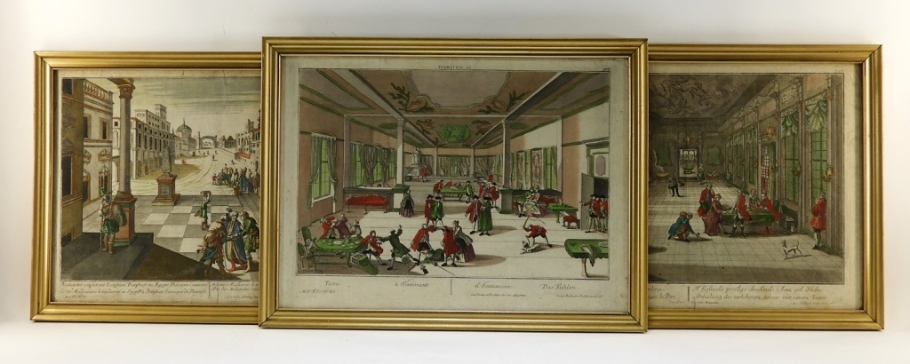 3 18C FRENCH INTERIOR GENRE