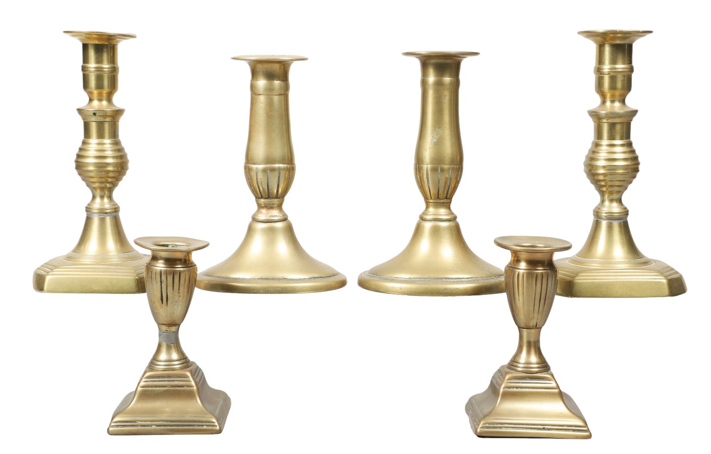 (3) 18th and 19th C candlestick