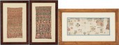 3 18TH C. EUROPEAN SAMPLERS IN