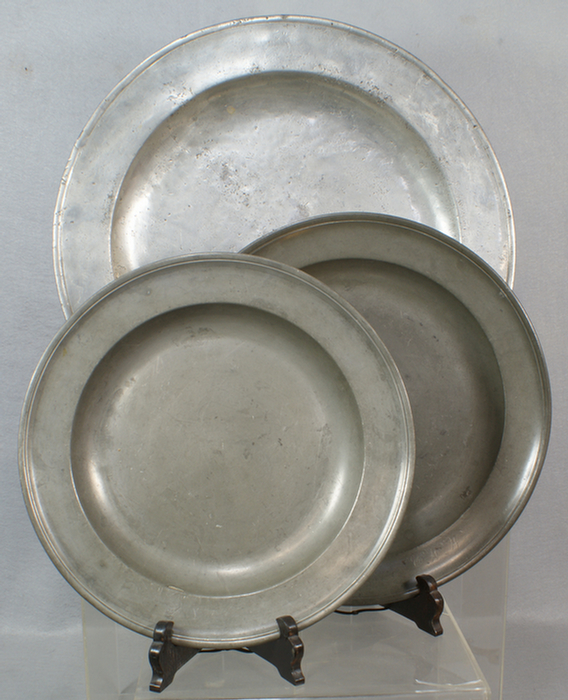 3 18th/19th c German pewter